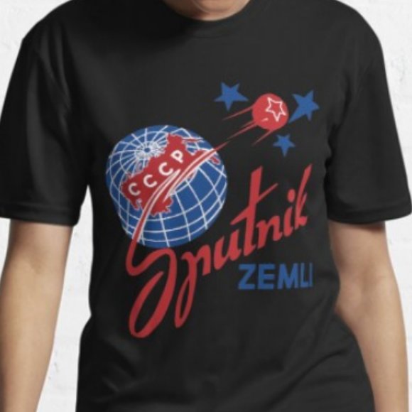 Vintage Soviet Sputnik 1957 Satellite T-Shirt Zemli (Large) - Picture 4 of 7